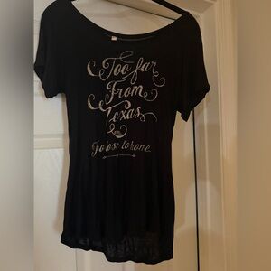 Spell Fitted Tee Too Far From Texas